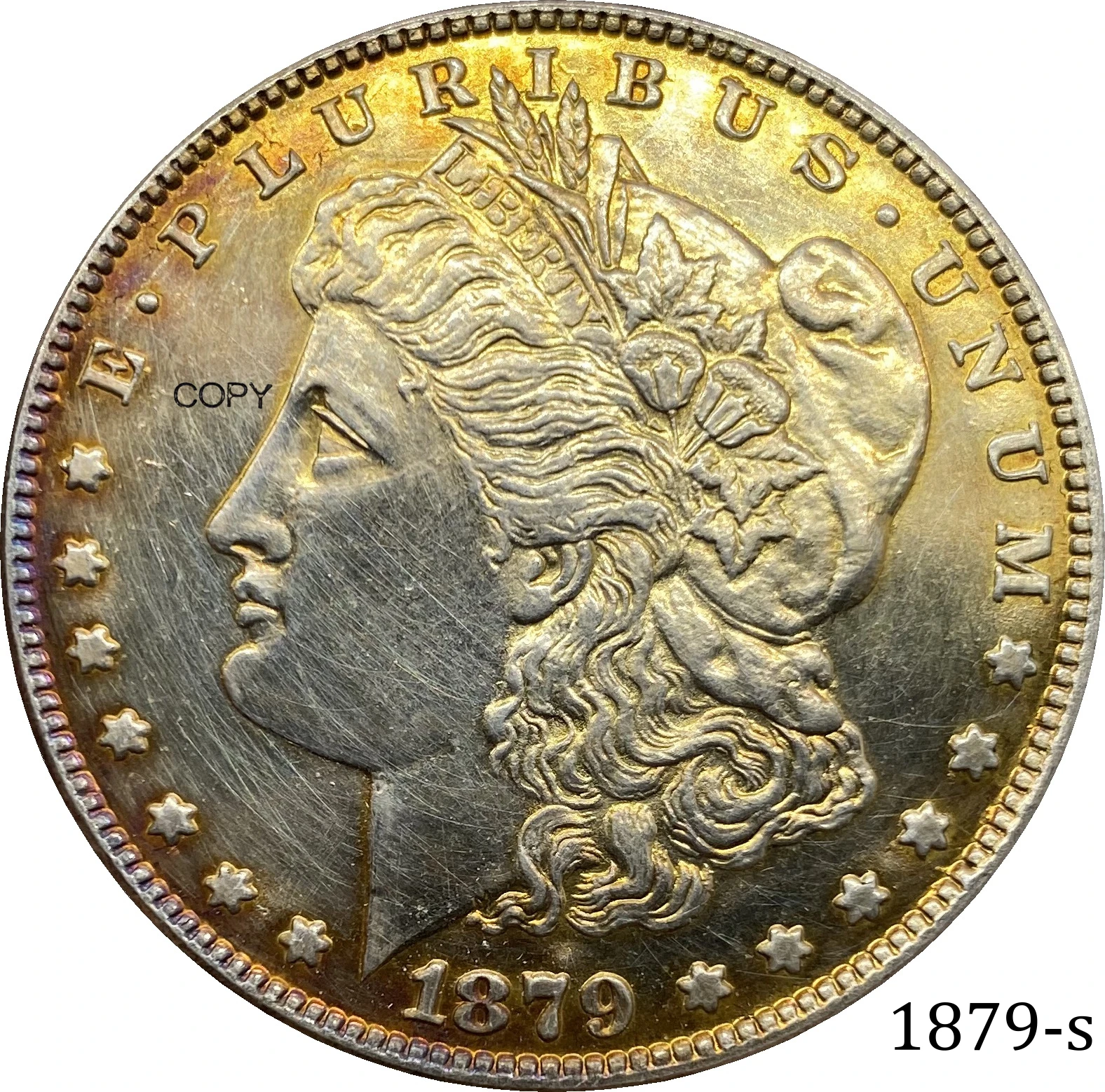 

United States Morgan 1879 S One Dollar US Coin Cupronickel Plated Silver Morgan Silver Dollor Coin