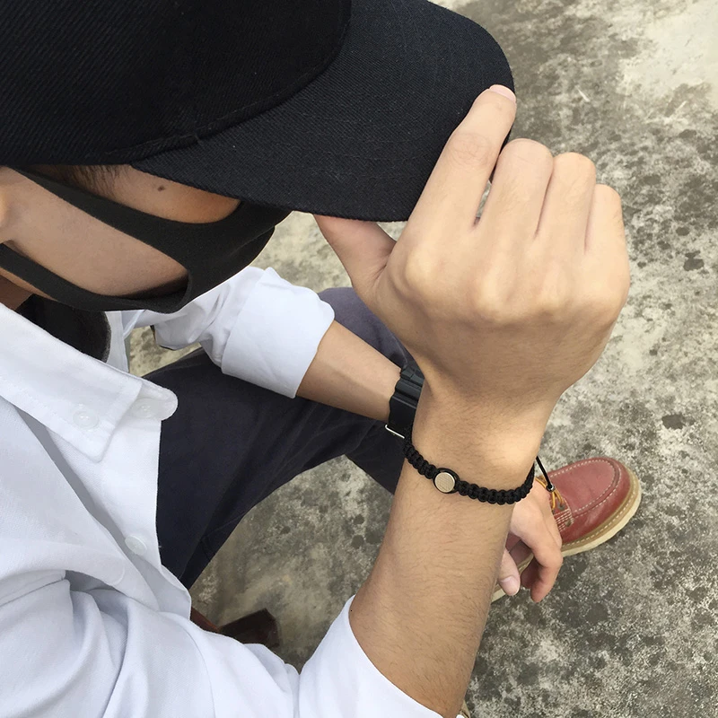 Vnox его и ее соответствующие пары браслетов для женщин мужчин с ручной плетеной