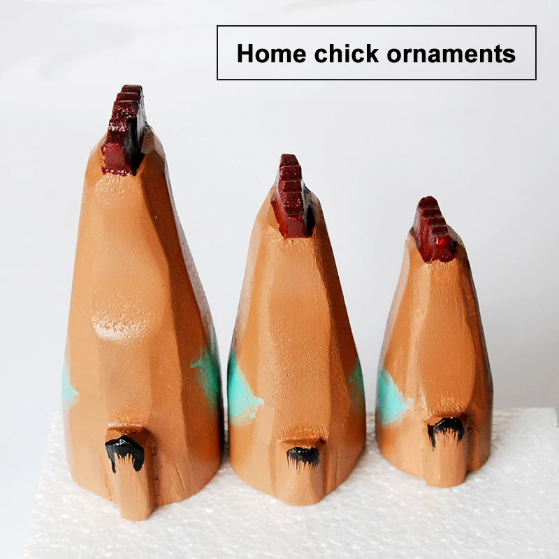 

Креативные деревянные украшения в виде трех куриц и животных, изделия ручной работы, многофункциональное украшение для дома, гостиной, спал...