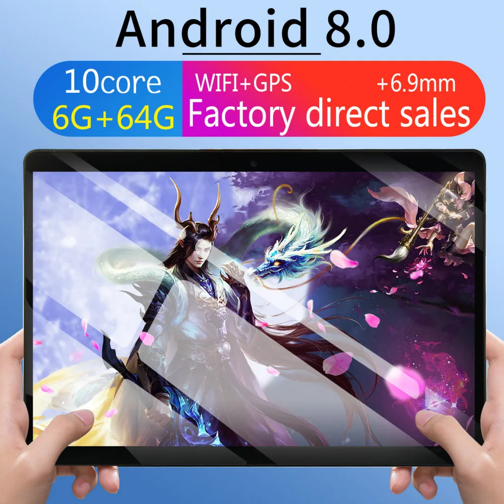 

2021 6G + 64G Android 8,0, wi-fi, планшет, компьютер, Две сим-карты, двойной Камера задний Bluetooth Wi-Fi для сотовых телефонов, планшеты