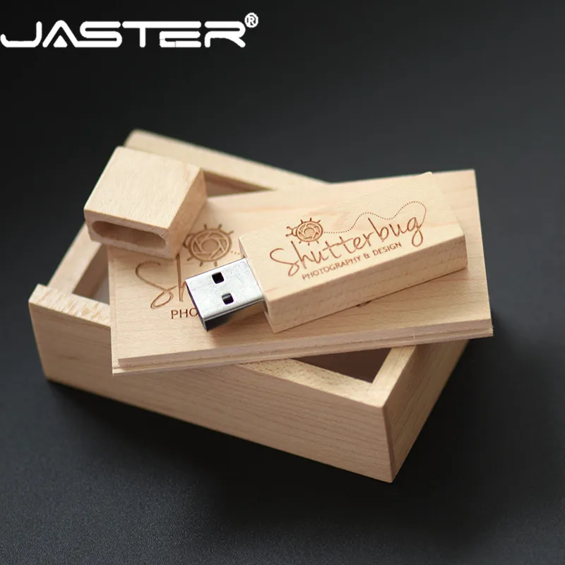 Флэш-накопитель JASTER деревянный с логотипом клиента и коробкой USB 2 0 4 ГБ 16 32 64 |