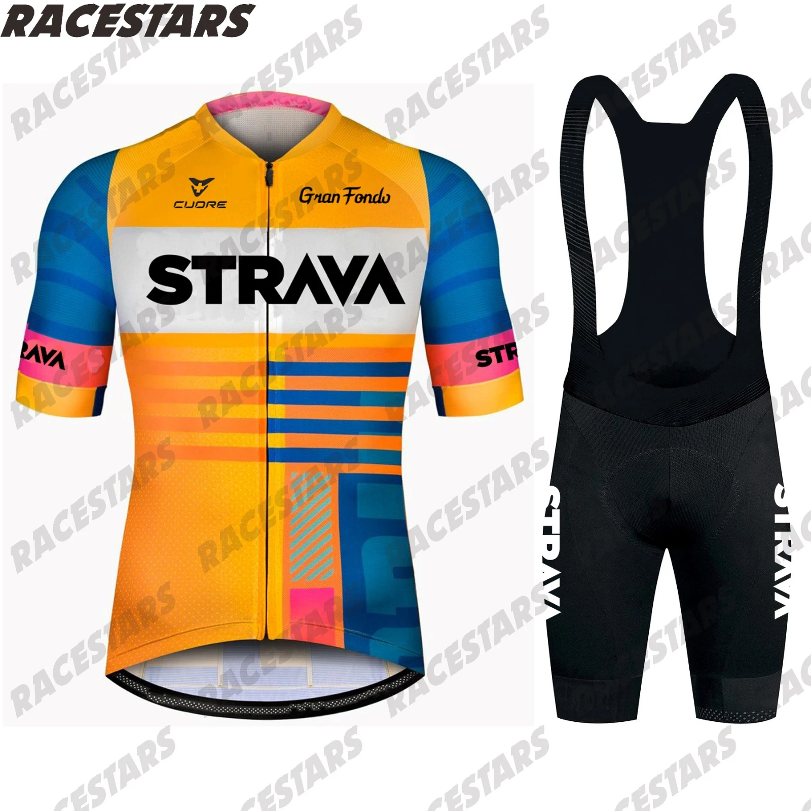 

Трикотажный комплект для велоспорта STRAVA, одежда с коротким рукавом для горного велосипеда, одежда для бездорожья, триатлона, 2021