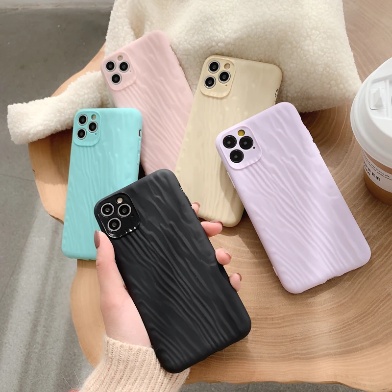 Модный простой однотонный Мягкий силиконовый чехол с рисунком зыбучего песка