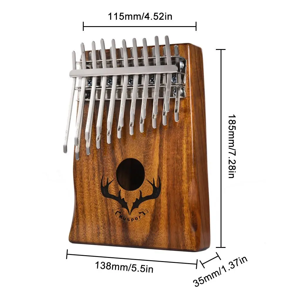 Muspor Kalimba «пианино для больших пальцев» 20 клавиш высокого качества акации двухслойный «пианино для больших пальцев» Mbira с футляром музыкальный инструмент