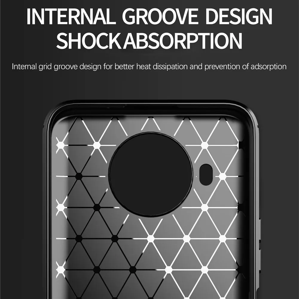 

For Nokia 8.3 Case 6.81 inch Luxury Carbon Fiber Skin Full Soft Silicone Cover Case For For Nokia 8.3 5G Nokia8.3 Phone Cases