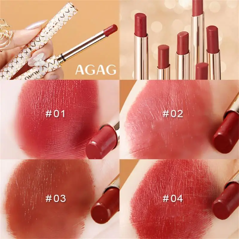 

4 Colors Thin Tube Lipstick Professional Makeup Full Portable Lipsticks For Lips Make Up Tint Lip Silk Smooth Non Dry TSLM1