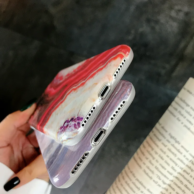 

Luxury Gilt Marble-Line Phone Shell Soft Case Phone Protective Case for iPhone 8 Plus