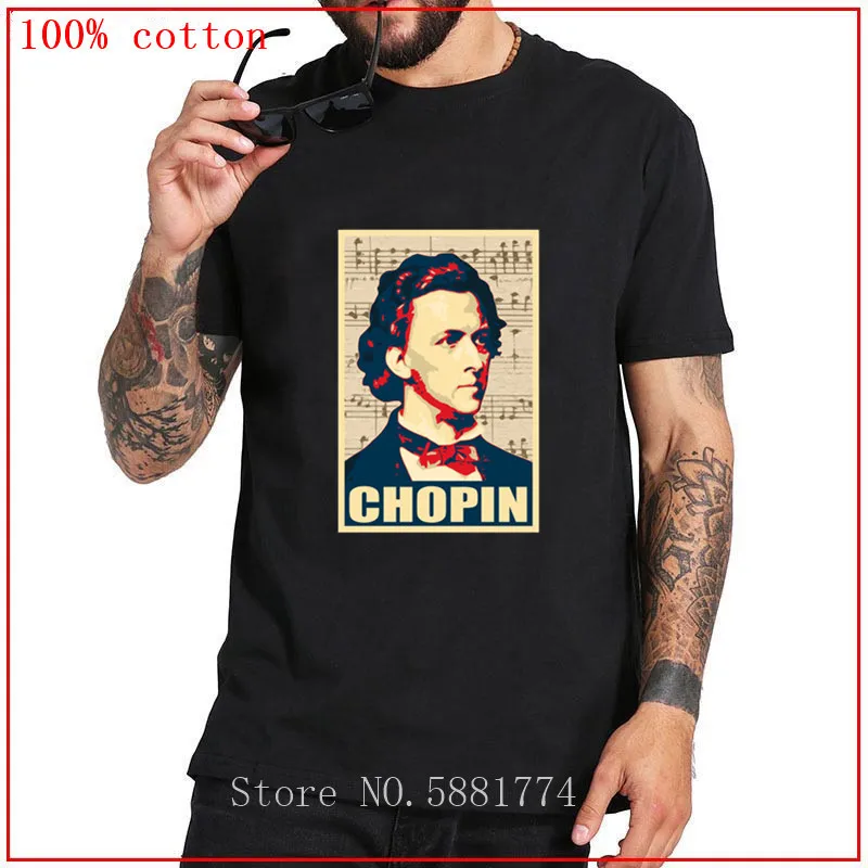 Музыкальный композитор постер футболка для пианино стиль унисекс польский поэт