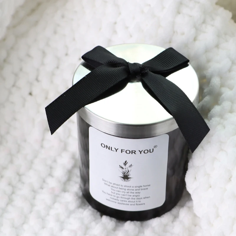 150 г ароматическая свеча романтический бант стеклянный подсвечник с железной