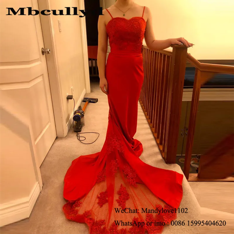 Mbcullyd красное платье подружки невесты русалки длинное 2020 кружевное свадебное с