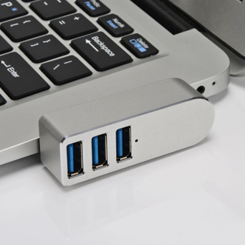 Премиум 3-Порты и разъёмы Алюминиевый мини USB 3 0 концентратор 90 °/180 ° градусов
