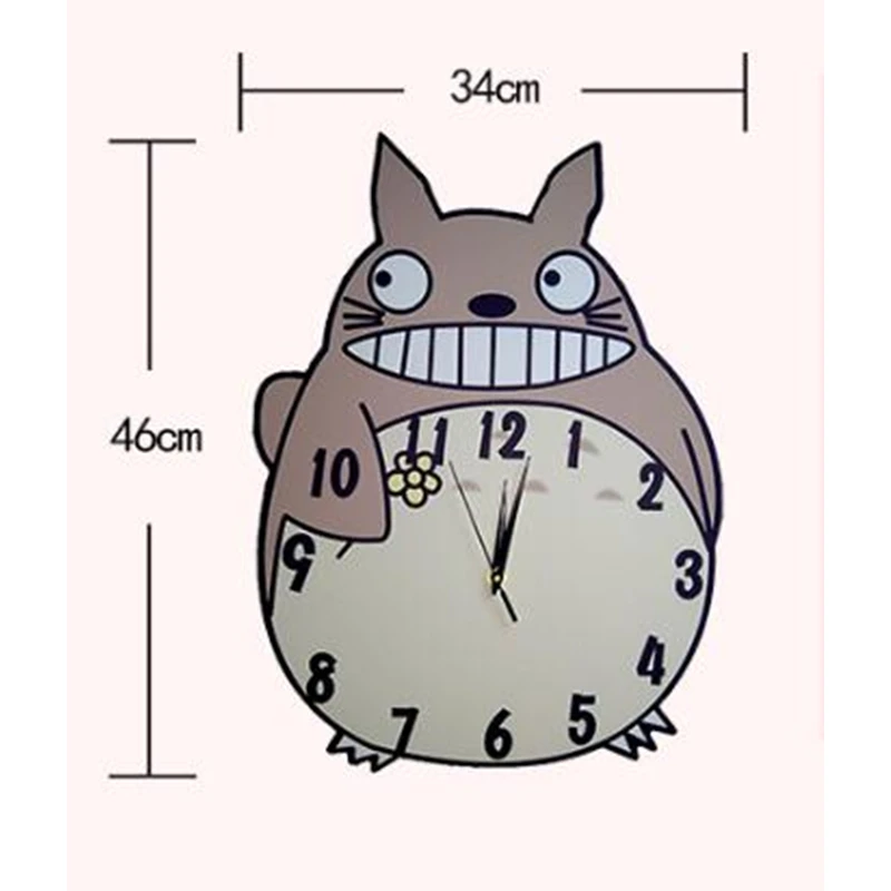 16 &quotАниме Тоторо Мой сосед улыбка кошка настенные часы ручной цветок домашний