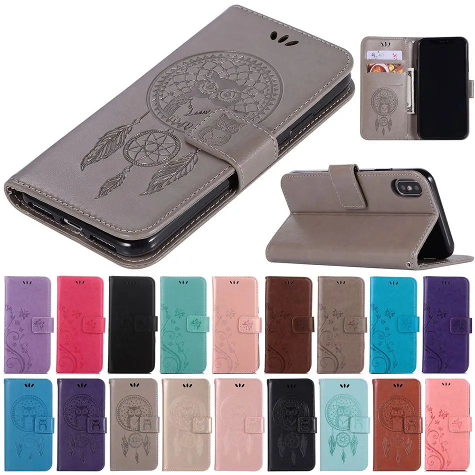 Флип кожаный чехол для Apple iphone X 10 SE 5S 6/6s 7 8 Plus Touch 5 6 Coque Сова Кошелек Чехол подставка