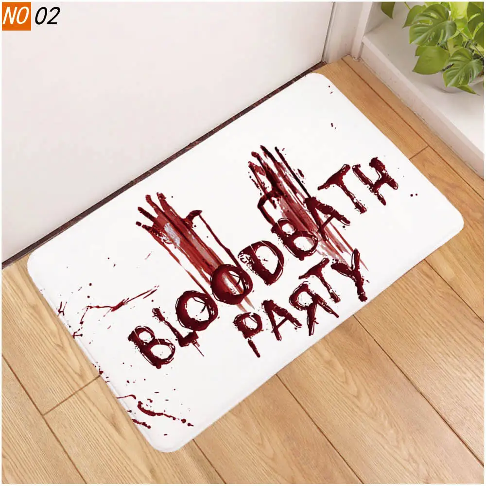 Противоскользящий коврик для ванной комнаты OMIG напольный с 3D принтом крови