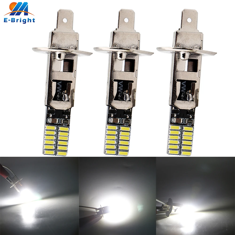 10X12 V H1 H3 4014 24 SMD 360LM Canbus Светодиодная лампа для внедорожника, грузовика, сигнальная противотуманная фара Dt, ходовой светильник, без ошибок
