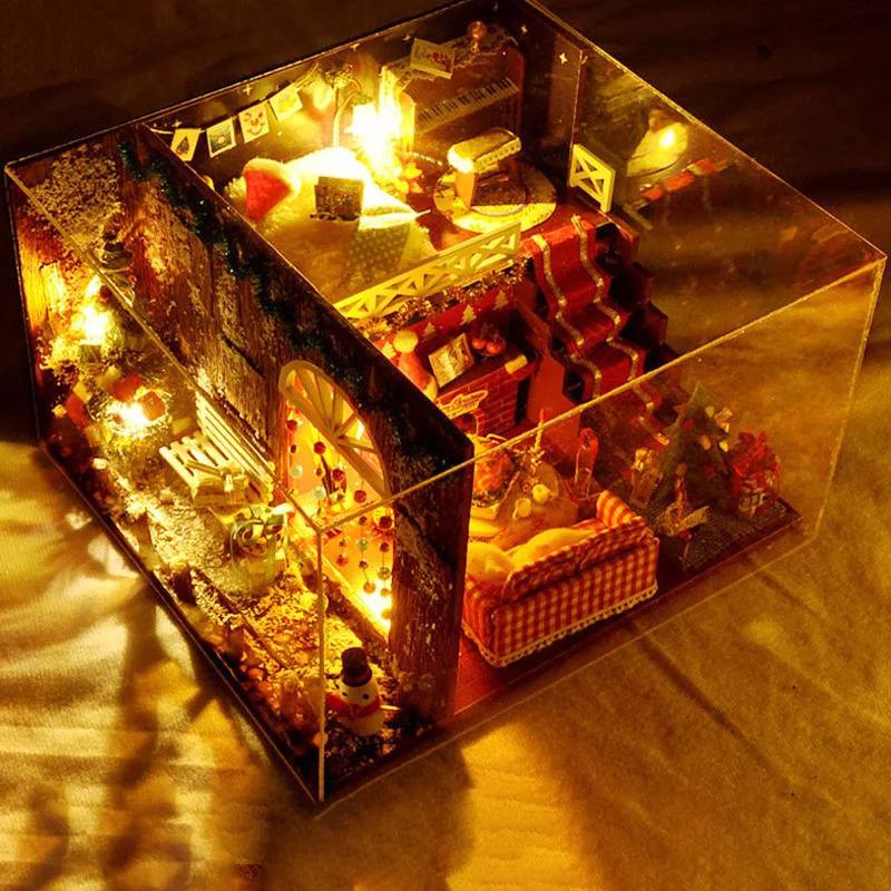 Деревянный кукольный домик аксессуары С Пылезащитным покрытием DIY чехол