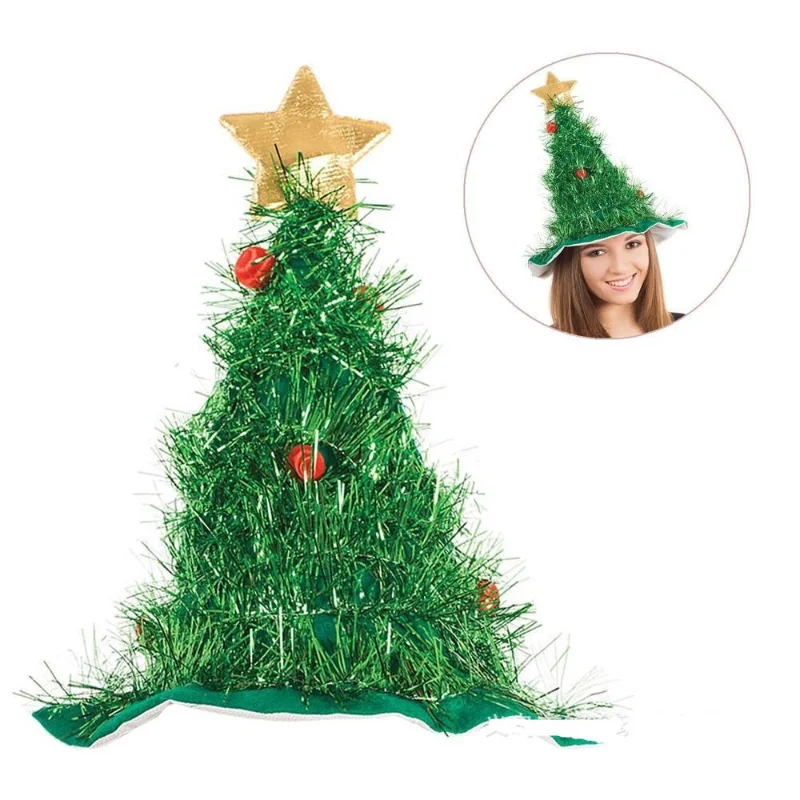 

Рождественская шапка, рождественское нетканое шелковое светящееся украшение для рождественской елки, Аксессуары для платья, реквизит, шап...