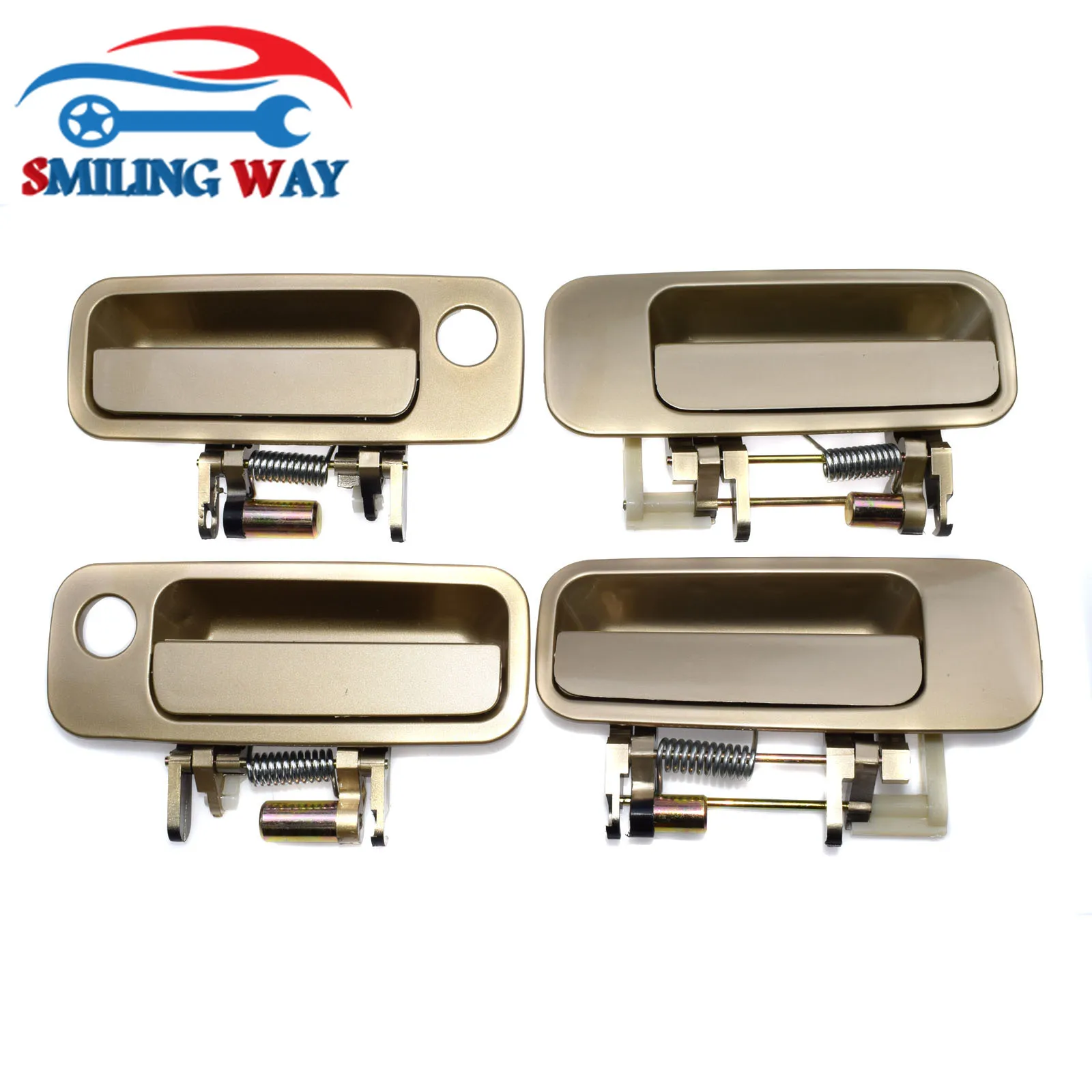 Черная бежевая Серебристая белая внешняя и коричневая серая внутренняя ручка