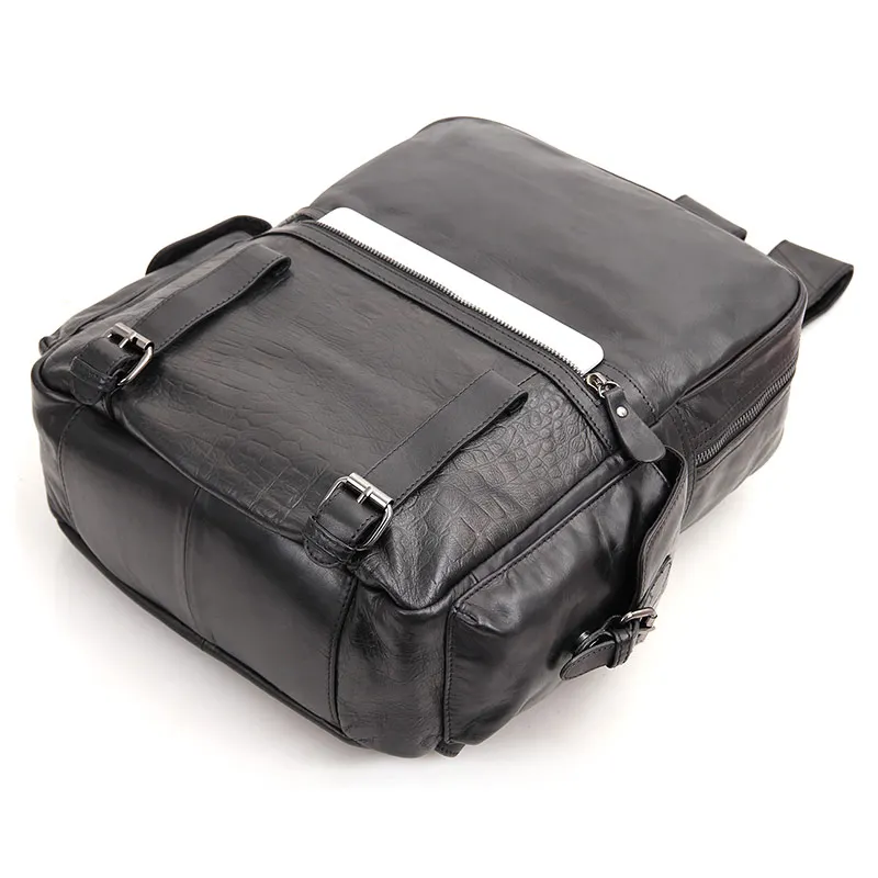 Рюкзак унисекс из натуральной кожи для ноутбука черные школьные рюкзаки в стиле
