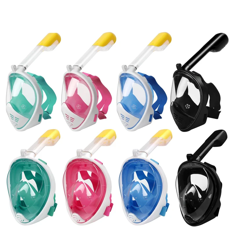 

Snorkeling-Set Diving Mask Underwater Scuba Anti Fog Full Face Snorkeling Mask Swimming Wide View Snorkel Mask For Adult Kid