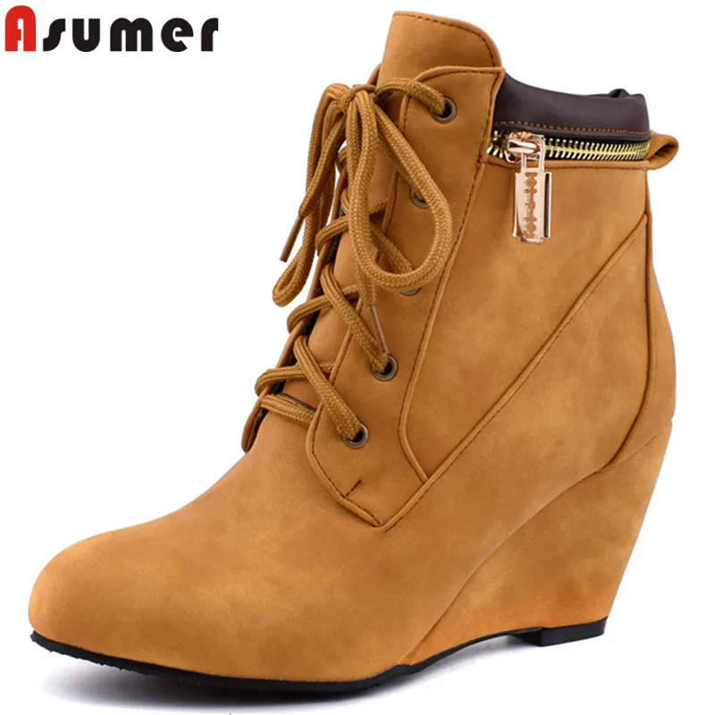 Женские ботильоны с острым носком ASUMER черные ботинки на высоком каблуке со