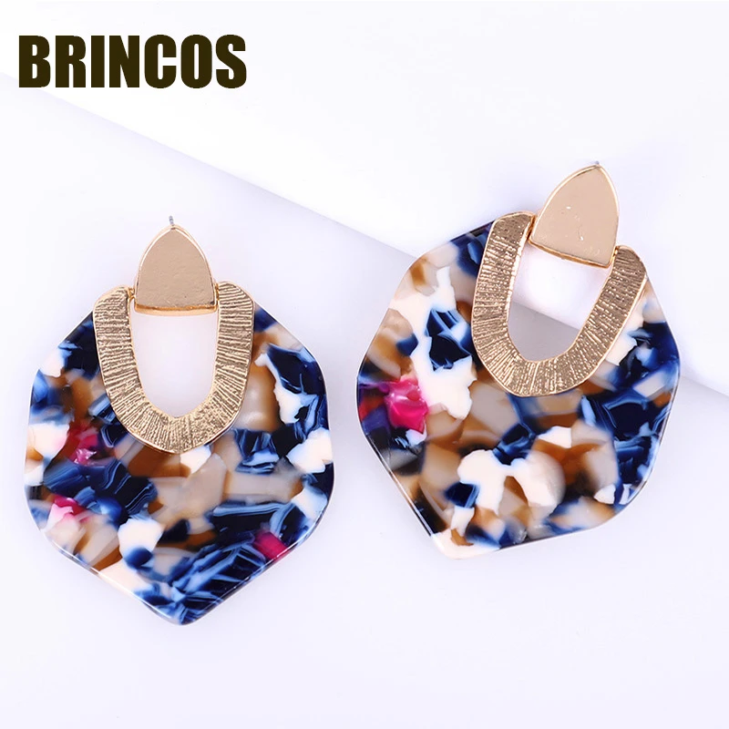 Серьги Kpop 2019 акриловые ювелирные изделия бохо корейские винтажные модные