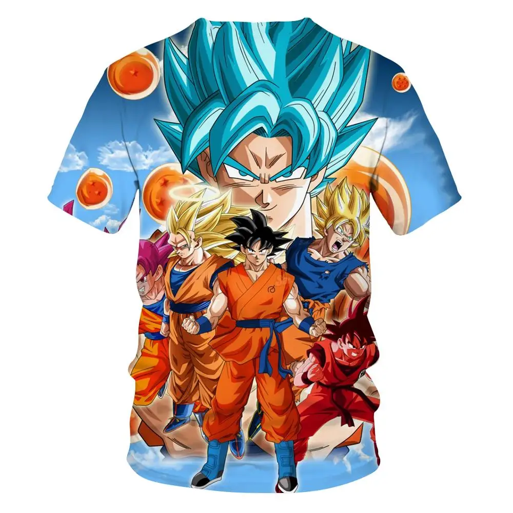 Dragon Ball 3d Футболка мужская футболка с круглым вырезом и коротким рукавом