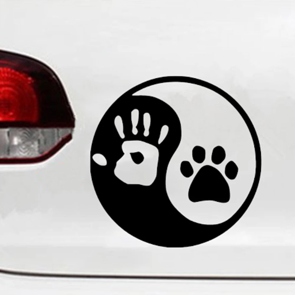 

Tai Chi Cat Dog Pet Car Sticker Paw Print Vinyl Car Packaging Accessories Product Applique Quotations