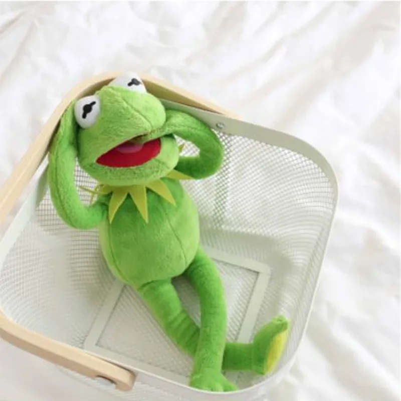 

40cm Kermit Plush Toy Kawaii Frogs Doll Stuffed Animal Soft Stuffed Toy Dropshipping Christmas Holiday Gift for Kids