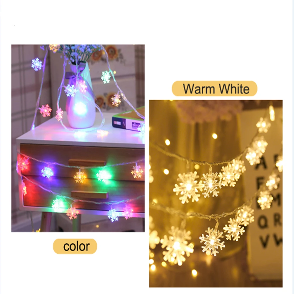 Светодиодный гирлянды рождественские снежные сказочные огни романтическое