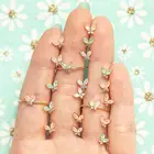 Минимальный нежные изысканные маленький крошечный гвоздик 100% 925 пробы серебра милые красочные CZ серьги бабочки для девочек