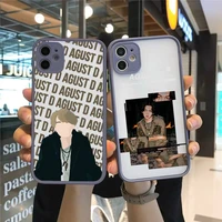 agust d suga kpop phone case matte transparent for gray iphone 7 8 x xs xr 11 12 pro plus max mini funda clear