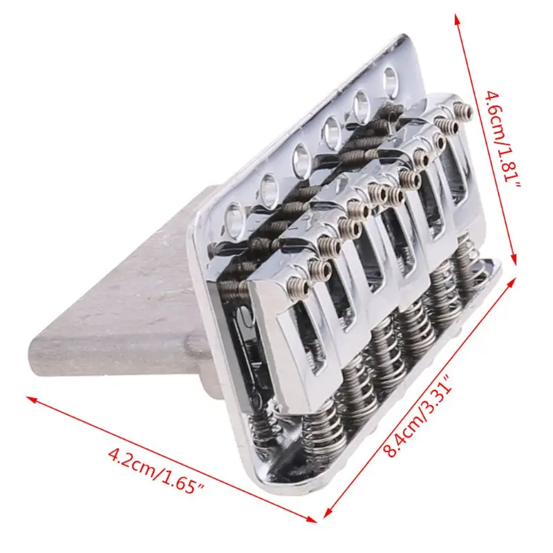 

1 Set 6String Flat Saddle Single Tremolo Bridge System for Electric Guitar Instrument Parts Accessories
