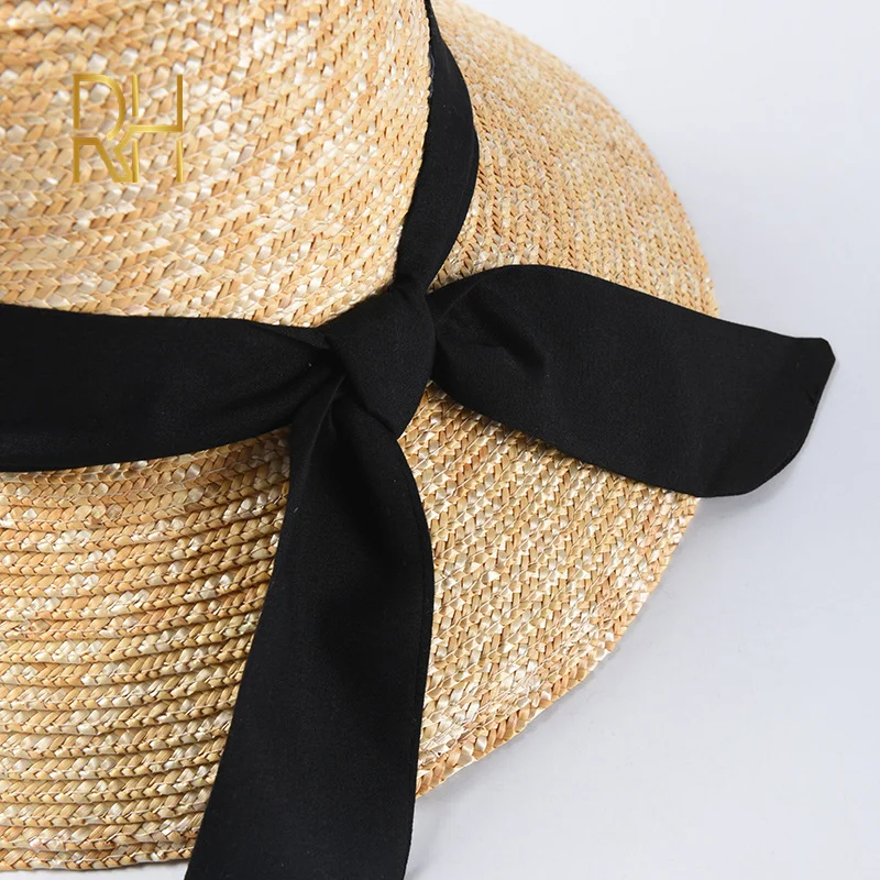 Панама из натуральной соломы RH шляпа с козырьком пшеницы дорожная уличная