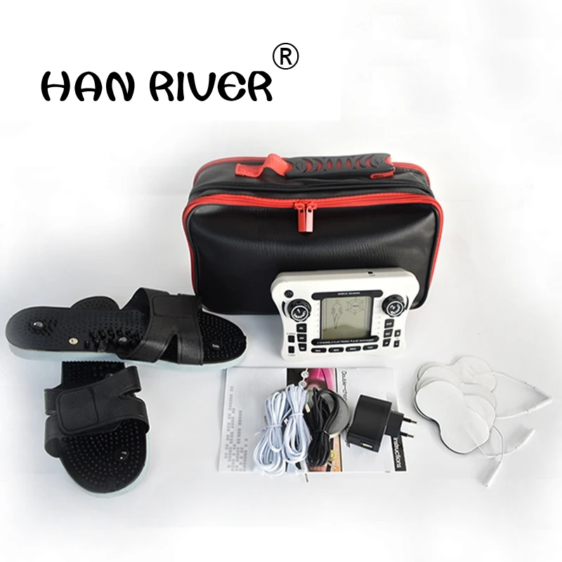 

HANRIVER/двухканальный выход TENS EMS обезболивающий/электрический стимулятор нервных мышц/цифровой терапевтический массажер/