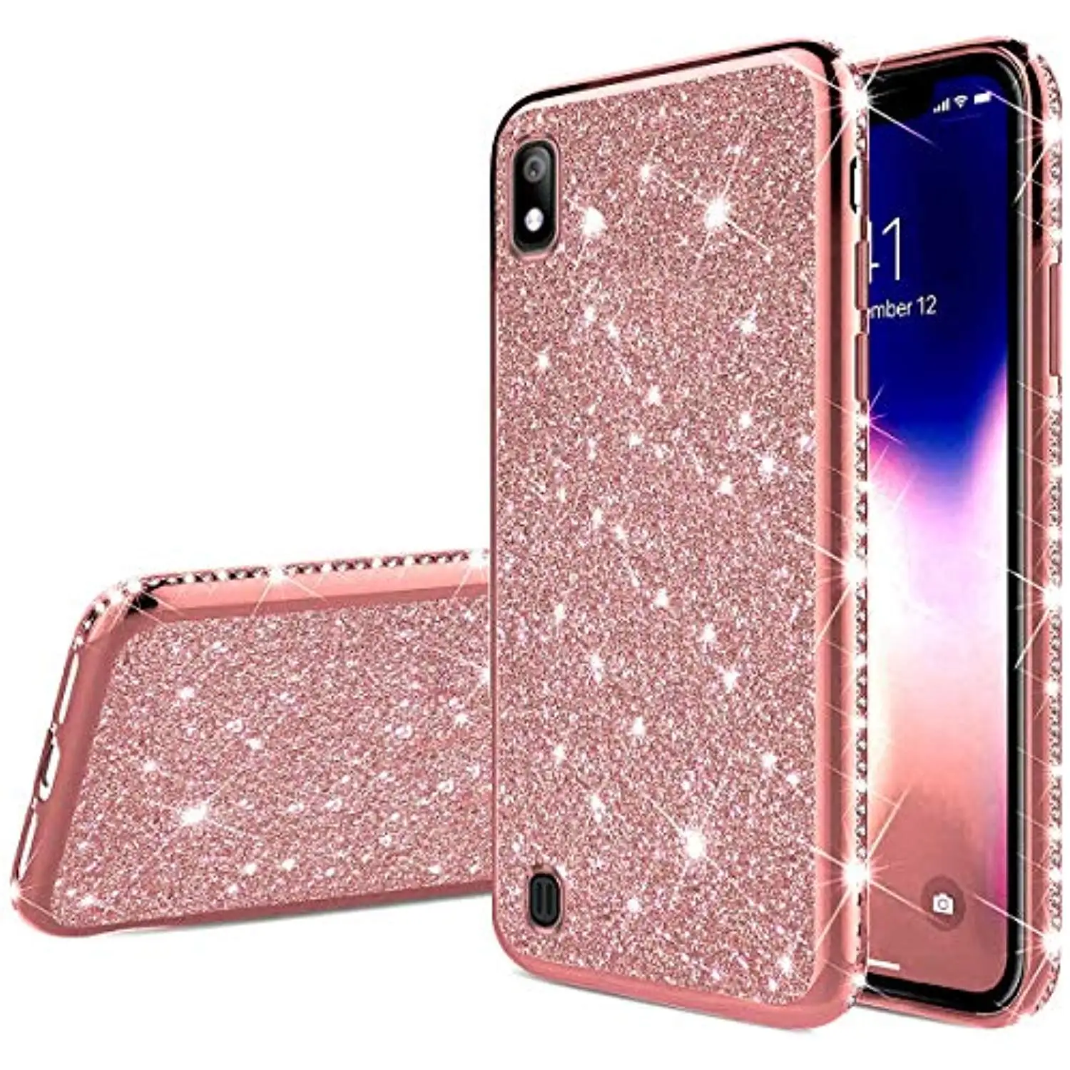 Diamond Case for Samsung Galaxy A10 A20 A20E A10E A30 A40 A50 A70 A90 A10S A20S A70S A51 A71 Cover TPU Soft Plating Phone Fundas |