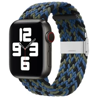 nylon strap compatible with apple watch 7 6 5 4 se 44mm 40mm adjustable bracelet replacement strap for iwatch 3 2 42mm 38mm band