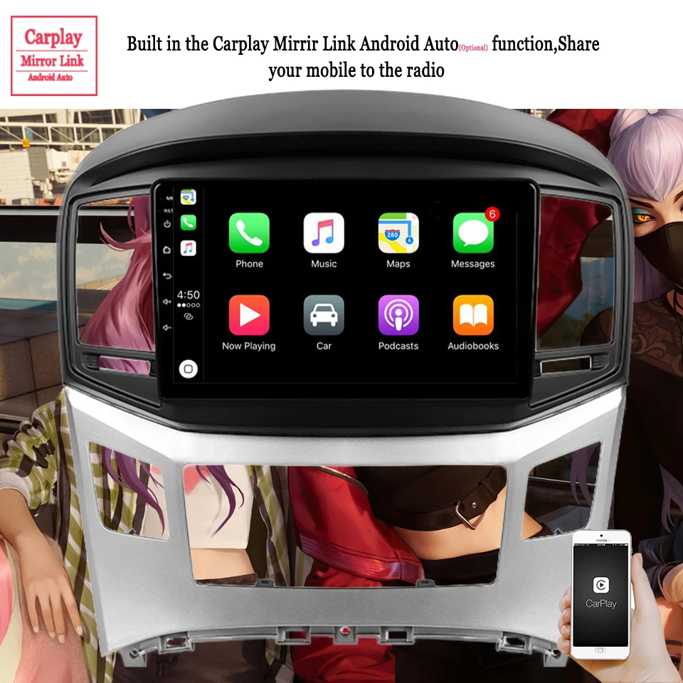 Автомагнитола на Android 13 Автомобильный мультимедийный проигрыватель с IPS-экраном