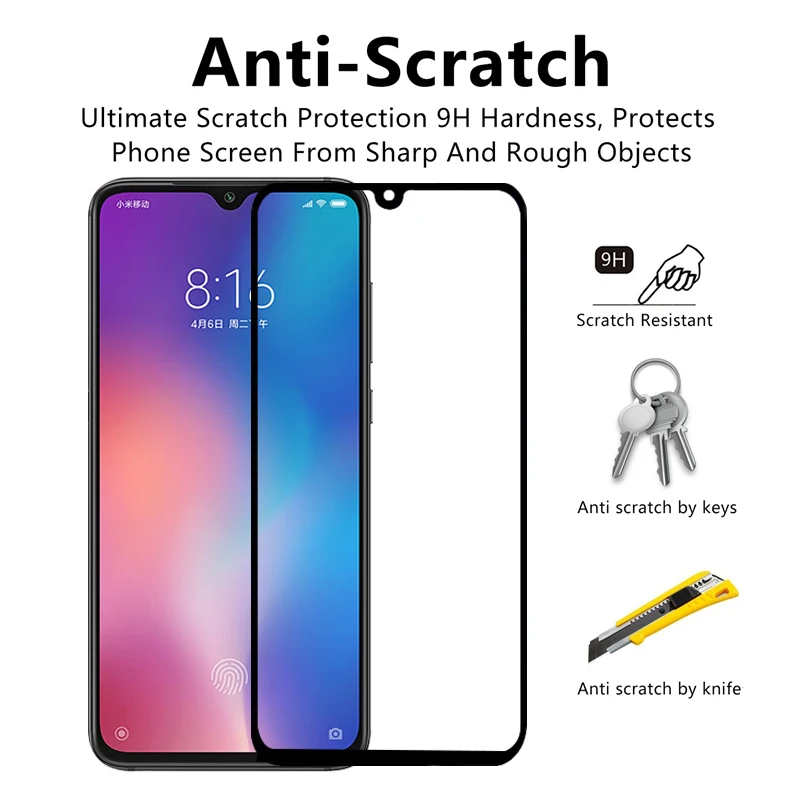 2 в 1 протектор экрана Защитное стекло для Xiaomi mi 9 Объектив Закаленное 9SE T Pro