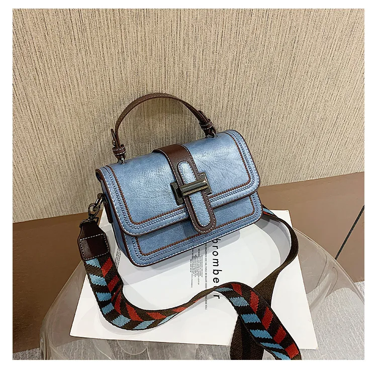 

New 2021 Fashion Women PU Leather Shoulder Cross Body Bag Vintage Female Soft Solid Purses Shopping Messenger Bags for Girls