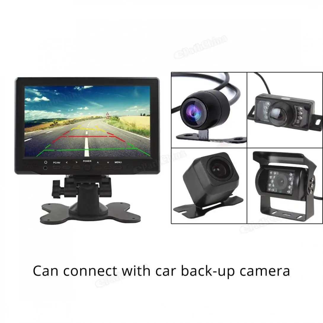 Монитор заднего вида Автомобильный 7 дюймов TFT ЖК дисплей|rear view monitor|reverse monitorcar rear