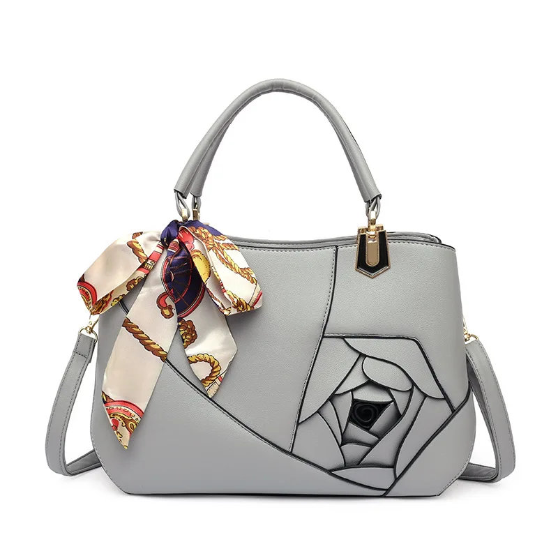 

Solid Color Women Bags Handbags Casual Fashion Women Messenger Bags Scarf Shoulder Top-Handle Purse Soft PU Leather Ladies Totes