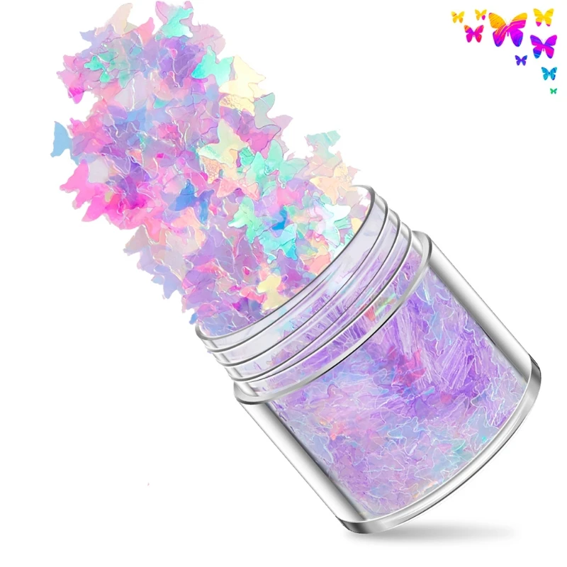 

12 Colors Chunky Glitter Sequins Butterfly Flakes Eyeshadow Body Face Decorations DIY Crafts Nail Art Stickers