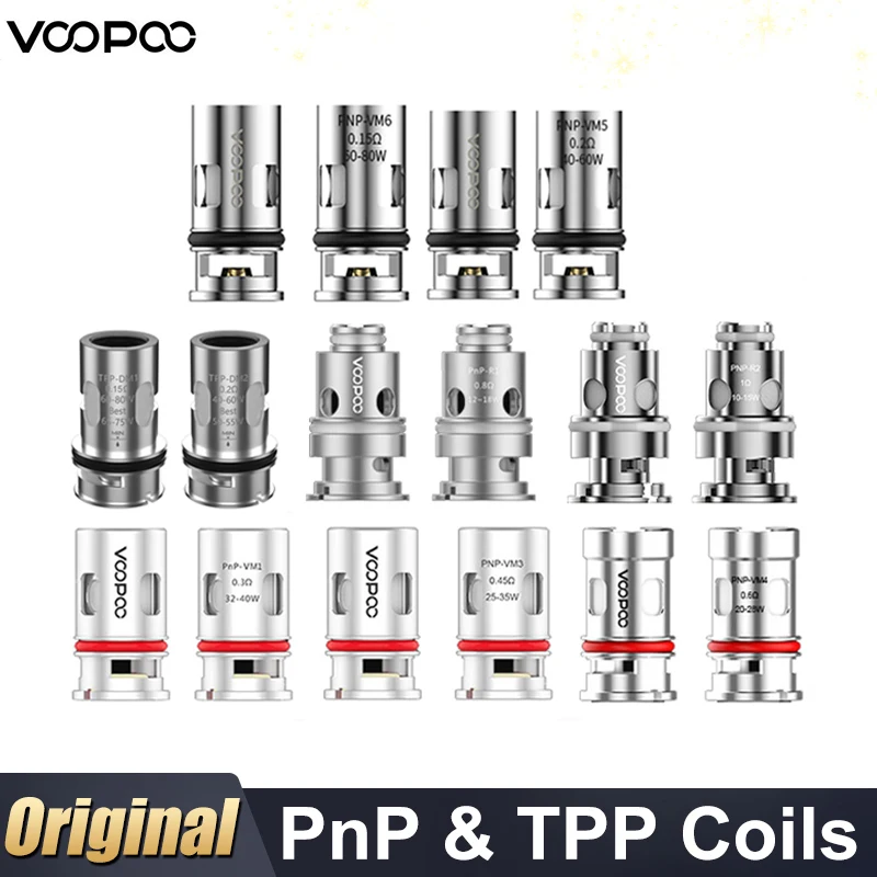 Оригинальная спираль VOOPOO PnP VM1 VM3 VM4 VM5 VM6 для Drag X S Argus Pro VINCI 2 комплект Doric 60 TPP DM1 DM2 3 -