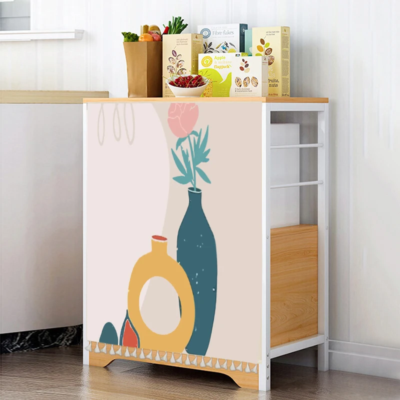 Короткая занавеска в скандинавском стиле пылезащитная для кухонного шкафа с