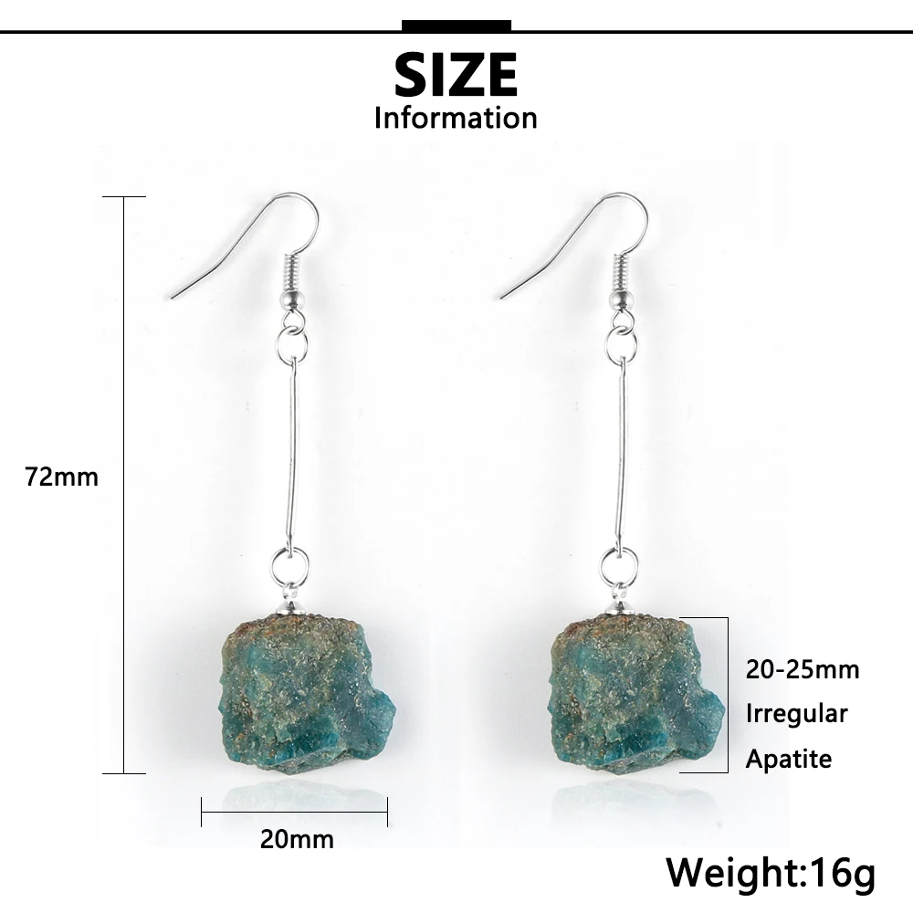 Натуральный Голубой Апатит Лабрадорит Висячие серьги обручи Необычные тигровые