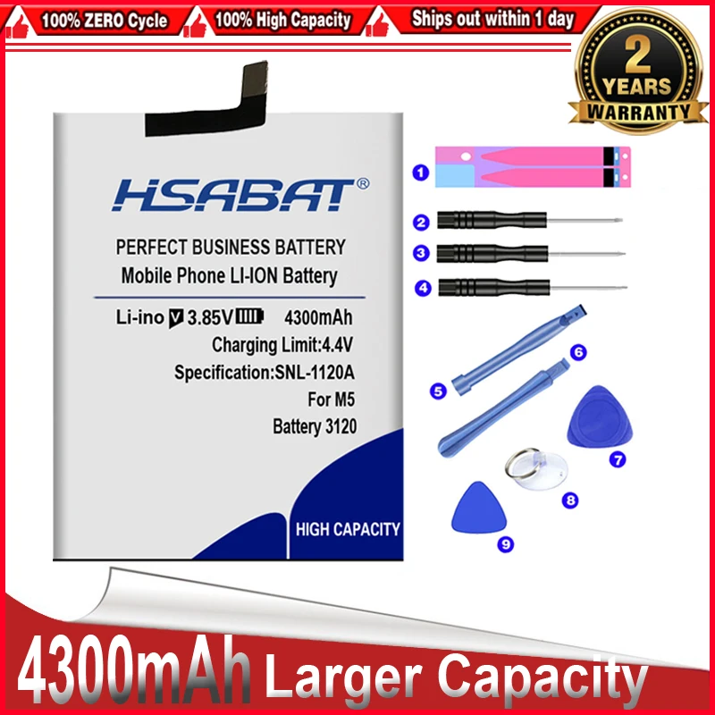 Высококачественный аккумулятор HSABAT 4300 мАч 3120 для BQ Aquaris M5|battery for|bq aquaris batterybatteries