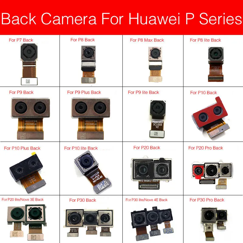 Основная задняя камера для Huawei P8Max P9 P10 Plus P20 P30 Pro Lite/Nova 3e 4e большая гибкий кабель
