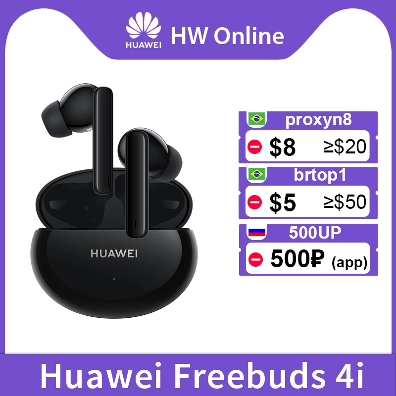  Беспроводные наушники Huawei Freebuds 4i TWS с Bluetooth 5,2, беспроводные наушники с активным шумоподавлением для Huawei Mate 40 Pro P50 