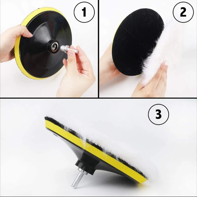 

13Pcs Buffing Sponge Pad Set 7 Inch Car Polishing Pad Kit Auto Buffing Waxing with M14 Adaptor for Car Cleaning Tools